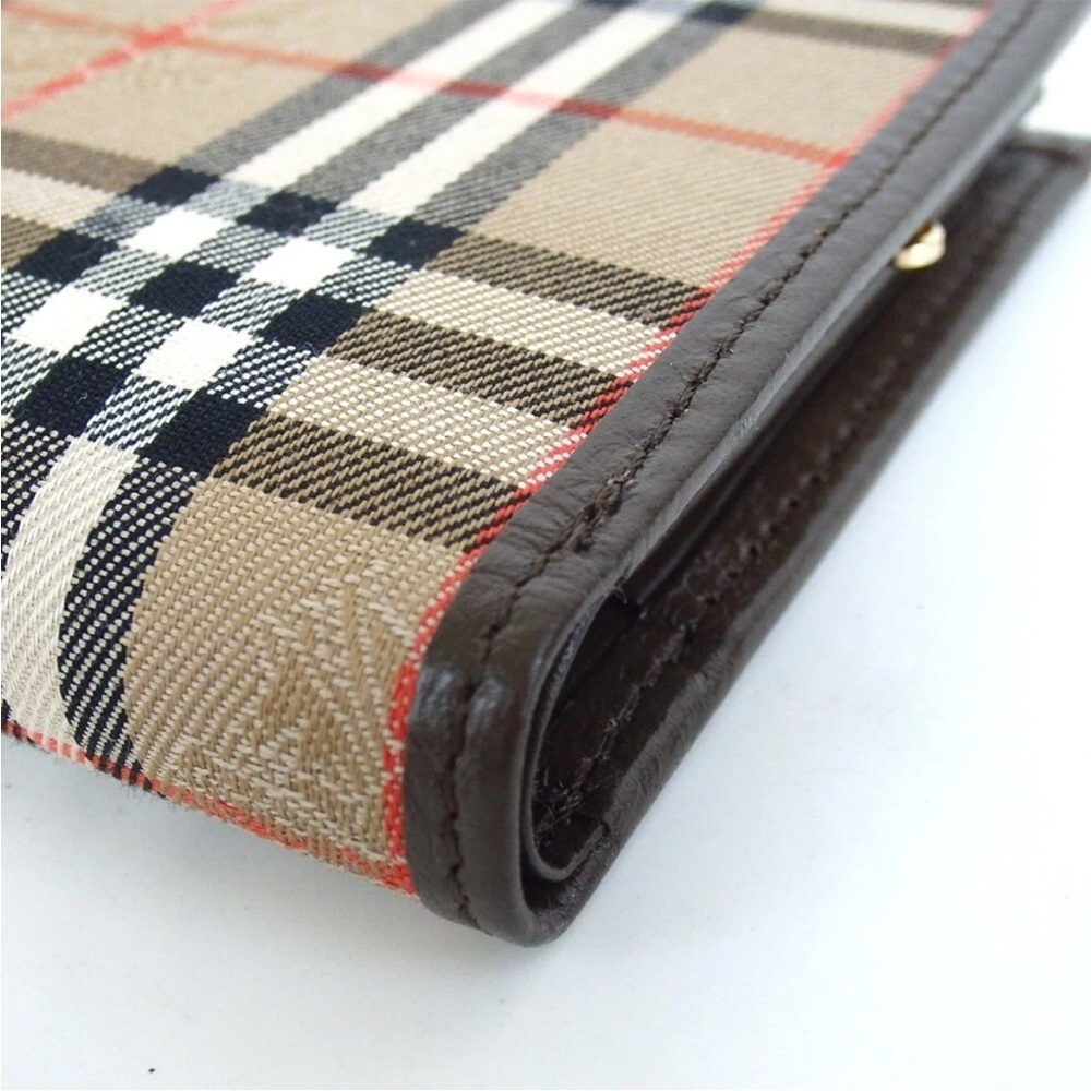 Authentic BURBERRYS Nova Check wallet Jacquard canvas/leather - Picture 8 of 12